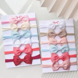 3/4/6Pcs/Set Sweet Colorful Ribbon Bowknot Elastic Headband For Baby Girls Ties Headwear Infant Kid Hair Accessories Diademas