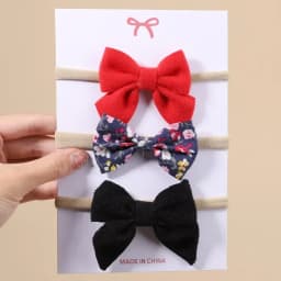 3/4/6Pcs/Set Sweet Colorful Ribbon Bowknot Elastic Headband For Baby Girls Ties Headwear Infant Kid Hair Accessories Diademas