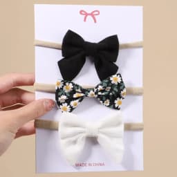 3/4/6Pcs/Set Sweet Colorful Ribbon Bowknot Elastic Headband For Baby Girls Ties Headwear Infant Kid Hair Accessories Diademas
