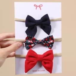 3/4/6Pcs/Set Sweet Colorful Ribbon Bowknot Elastic Headband For Baby Girls Ties Headwear Infant Kid Hair Accessories Diademas