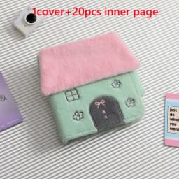 New House Shape Plush Kpop Photocards Holder Binder Album 3inch Idol Photo Cards Collection Book Kpop Stationery