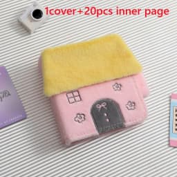 New House Shape Plush Kpop Photocards Holder Binder Album 3inch Idol Photo Cards Collection Book Kpop Stationery