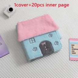 New House Shape Plush Kpop Photocards Holder Binder Album 3inch Idol Photo Cards Collection Book Kpop Stationery