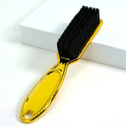 Black Small Beard Styling Brush Professional Shave Beard Brush Barber Vintage Oil Head Shape Carving Cleaning Brush