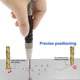 2pc Spring Type Automatic Center Punch Locator Glass Striker Window Breaker Punch Centering Punch Punch Tool
