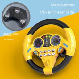 Multi Functional 360 ° Rotation Simulation Steering Wheel Simulation Driving Car Children's Co Pilot Electric Toy Vocal Toy Gift