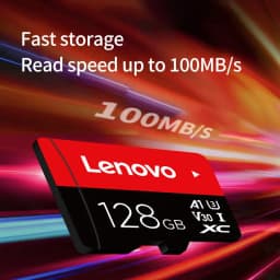 Lenovo Select Micro SD-Memory-Card, 256GB MicroSDXC 130MB/s Full HD & 4K UHD, UHS-I, U3, A2, V30, Expanded Storage for Android