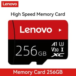 Lenovo Select Micro SD-Memory-Card, 256GB MicroSDXC 130MB/s Full HD & 4K UHD, UHS-I, U3, A2, V30, Expanded Storage for Android