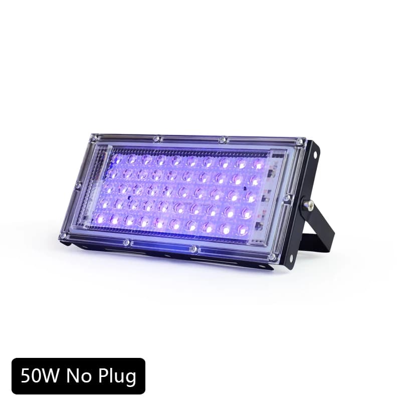 395nm 400nm Led UV Floodlight 220V Ultraviolet Stage Lamp 50W 100W LED Stage Blacklight Waterproof Disco Party Stage Backlight