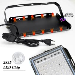 395nm 400nm Led UV Floodlight 220V Ultraviolet Stage Lamp 50W 100W LED Stage Blacklight Waterproof Disco Party Stage Backlight