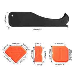 5PCS Silicone Sealant Tool Spreader Finish Kit Caulk Tile Grout Applicator Window Door Cement Caulk Removal Tool