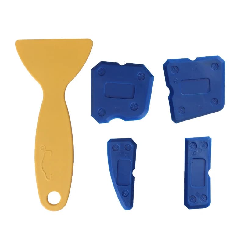 5PCS Silicone Sealant Tool Spreader Finish Kit Caulk Tile Grout Applicator Window Door Cement Caulk Removal Tool