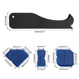 5PCS Silicone Sealant Tool Spreader Finish Kit Caulk Tile Grout Applicator Window Door Cement Caulk Removal Tool