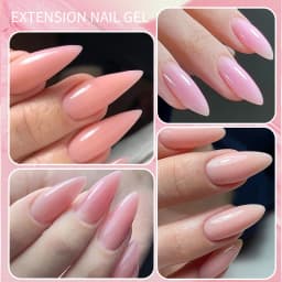 BORN PRETTY 30ml Glitter Pink Hard Jelly Nail Extension Gel Nail Polish Milky White Clear Color Soak Off UV Construction Gel