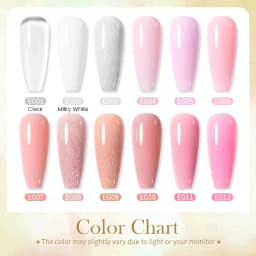 BORN PRETTY 30ml Glitter Pink Hard Jelly Nail Extension Gel Nail Polish Milky White Clear Color Soak Off UV Construction Gel
