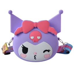 Sanrio Hello Kitty Lovely Kawaii Fashion Bag Princess Small Storage Silicone Purse Anime Cartoon Figures Model Toys Kids Gift
