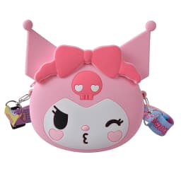 Sanrio Hello Kitty Lovely Kawaii Fashion Bag Princess Small Storage Silicone Purse Anime Cartoon Figures Model Toys Kids Gift