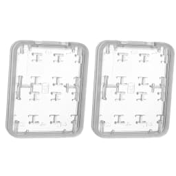 1-5pcs 8 in 1 Protector Holder Plastic Transparent mini For SD SDHC TF MS Memory Card Storage Case Bag Memory Card Protecter Box