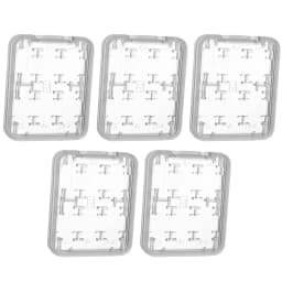 1-5pcs 8 in 1 Protector Holder Plastic Transparent mini For SD SDHC TF MS Memory Card Storage Case Bag Memory Card Protecter Box