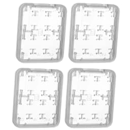 1-5pcs 8 in 1 Protector Holder Plastic Transparent mini For SD SDHC TF MS Memory Card Storage Case Bag Memory Card Protecter Box