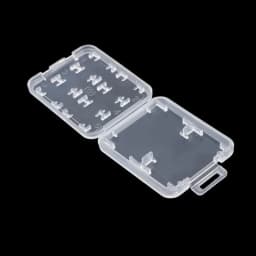 1-5pcs 8 in 1 Protector Holder Plastic Transparent mini For SD SDHC TF MS Memory Card Storage Case Bag Memory Card Protecter Box