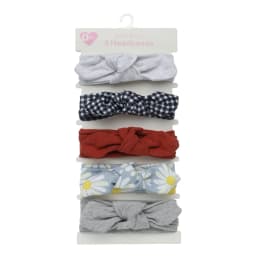 5Pcs/Lot Rabbit Ear Baby Headbands For Newborn Boys Girls Cotton Elastic Hair Bands Kids Hair Tie Bows Knot Headwraps Headwear