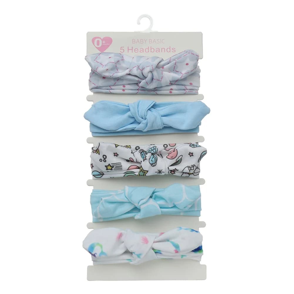 5Pcs/Lot Rabbit Ear Baby Headbands For Newborn Boys Girls Cotton Elastic Hair Bands Kids Hair Tie Bows Knot Headwraps Headwear