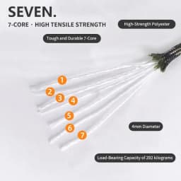 7 Cores 550 Paracord Cord 5 8 16 31 M Dia.4mm For Outdoor Camping Survival Lanyard Parachute Rope Hiking Tent Accessories