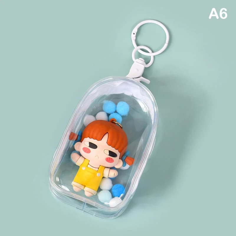 Jewelry Organizer Transparent Storage Box Pouch Mystery Box Keychain Bag Storage Case Thicken Wallet Cute Doll Bag Organization