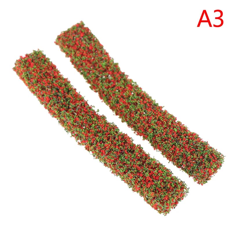 2PCS Shrub Strips Green Sand Table Miniature Model Simulation DIY Materials Grass Fence For Outdoor Indoor Building