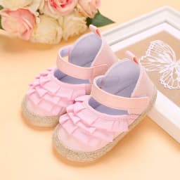 Summer Newborn Infant Baby Girls Princess First Walkers Shoes Soft Sole Sandals Shoes Pink Beach Shoes Baby Slippers
