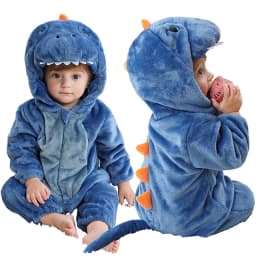 MICHLEY Halloween Winter Baby Rompers Hooded Flannel Toddler Infant Clothes Overall Bodysuits Jumpsuit Costume For Kids Girl Boy