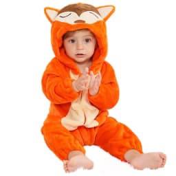 MICHLEY Halloween Winter Baby Rompers Hooded Flannel Toddler Infant Clothes Overall Bodysuits Jumpsuit Costume For Kids Girl Boy