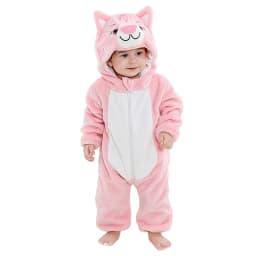 MICHLEY Halloween Winter Baby Rompers Hooded Flannel Toddler Infant Clothes Overall Bodysuits Jumpsuit Costume For Kids Girl Boy