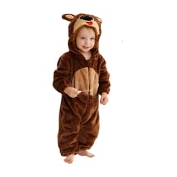 MICHLEY Halloween Winter Baby Rompers Hooded Flannel Toddler Infant Clothes Overall Bodysuits Jumpsuit Costume For Kids Girl Boy