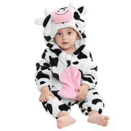 MICHLEY Halloween Winter Baby Rompers Hooded Flannel Toddler Infant Clothes Overall Bodysuits Jumpsuit Costume For Kids Girl Boy