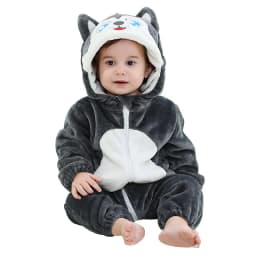 MICHLEY Halloween Winter Baby Rompers Hooded Flannel Toddler Infant Clothes Overall Bodysuits Jumpsuit Costume For Kids Girl Boy