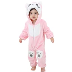 MICHLEY Halloween Winter Baby Rompers Hooded Flannel Toddler Infant Clothes Overall Bodysuits Jumpsuit Costume For Kids Girl Boy