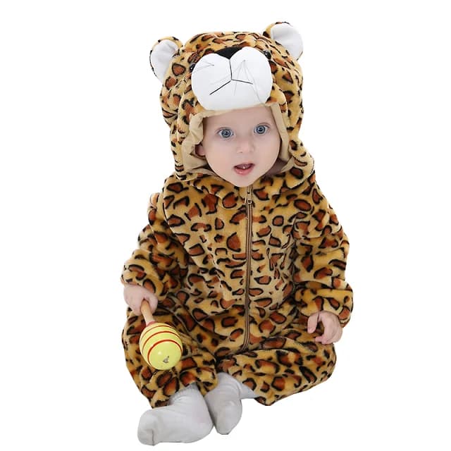 MICHLEY Halloween Winter Baby Rompers Hooded Flannel Toddler Infant Clothes Overall Bodysuits Jumpsuit Costume For Kids Girl Boy
