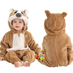 MICHLEY Halloween Winter Baby Rompers Hooded Flannel Toddler Infant Clothes Overall Bodysuits Jumpsuit Costume For Kids Girl Boy