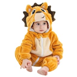 MICHLEY Halloween Winter Baby Rompers Hooded Flannel Toddler Infant Clothes Overall Bodysuits Jumpsuit Costume For Kids Girl Boy