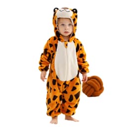 MICHLEY Halloween Winter Baby Rompers Hooded Flannel Toddler Infant Clothes Overall Bodysuits Jumpsuit Costume For Kids Girl Boy