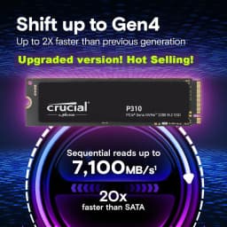 Crucial P3 Plus 2TB 1TB 500GB PCIe Gen4 3D NAND NVMe M.2 2280 SSD, up to 5000MB/s  Solid State Drive Disk