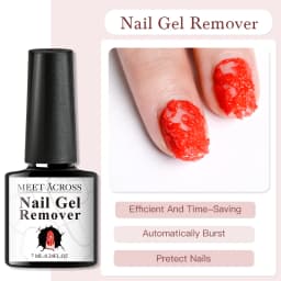 MEET ACROSS 7ml Red Gel Nail Polish Crystal Semi Permanent Soak Off UV Gel Varnish Nail Art Manicure Base Matte Top Coat Vernis