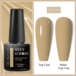 MEET ACROSS 7ml Red Gel Nail Polish Crystal Semi Permanent Soak Off UV Gel Varnish Nail Art Manicure Base Matte Top Coat Vernis