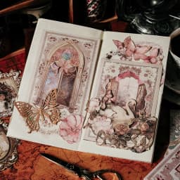 Mr. Paper Vintage Floral Handbook Material Paper European Style Frame Pattern Decorative Base Cardstock Paper 30pcs/book