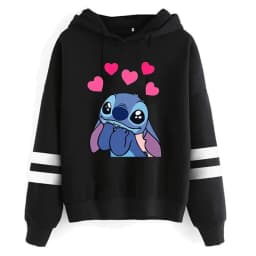 Funny Y2k Christmas Sweatshirt Lilo Stitch Disney Cartoon Hoodies Women Cute Stitch Anime Manga Hoody Female Clothes