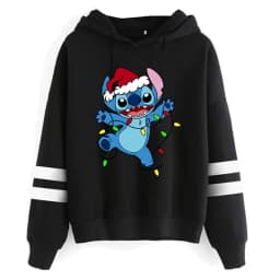 Funny Y2k Christmas Sweatshirt Lilo Stitch Disney Cartoon Hoodies Women Cute Stitch Anime Manga Hoody Female Clothes