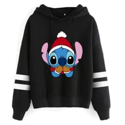 Funny Y2k Christmas Sweatshirt Lilo Stitch Disney Cartoon Hoodies Women Cute Stitch Anime Manga Hoody Female Clothes