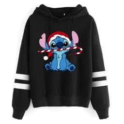 Funny Y2k Christmas Sweatshirt Lilo Stitch Disney Cartoon Hoodies Women Cute Stitch Anime Manga Hoody Female Clothes